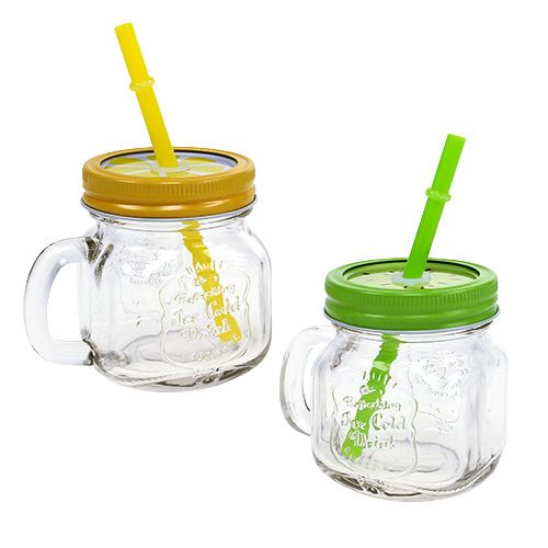 Floristik24 Bicchiere con coperchio Ø7cm H9cm 2 pezzi