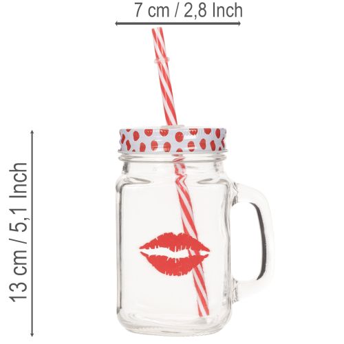 Bicchiere con coperchio e manico Ø7cm H13.5cm | Floristik24.it