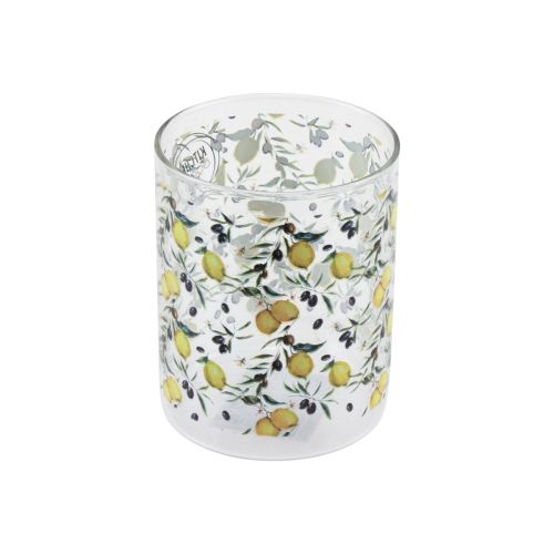 Floristik24 Bicchiere limone e bicchiere oliva mediterraneo Ø8cm H10cm