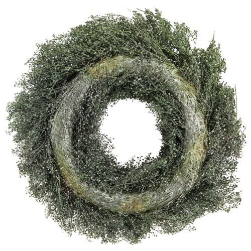 Prodotto Ghirlanda di fiori secchi decoro lepidium metallizzato verde Ø33cm