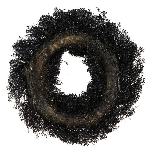 Prodotto Ghirlanda di fiori secchi Lepidium nero metallizzato Ø33cm