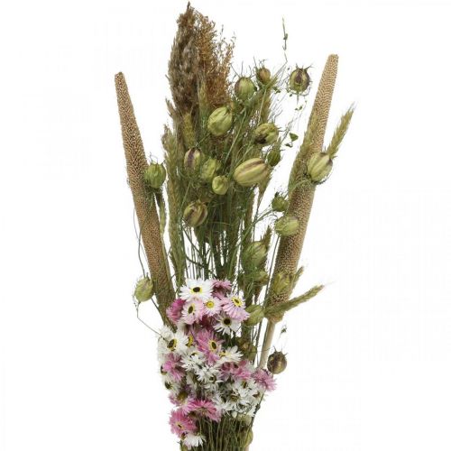 Prodotto Bouquet di fiori secchi rosa, bouquet bianco di fiori secchi H60-65cm