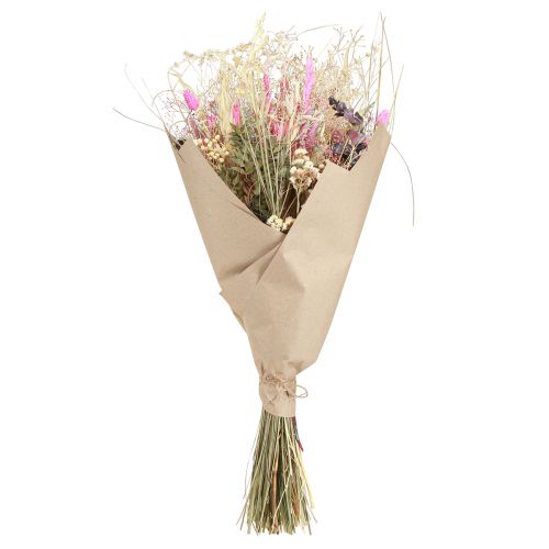 Prodotto Mazzo di fiori secchi erba eucalipto crema rosa 200g