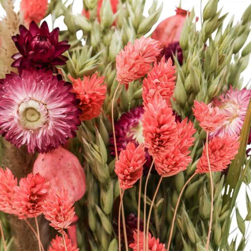 Prodotto Mazzo di fiori secchi fiori di paglia grano papavero capsula Phalaris carice 55cm