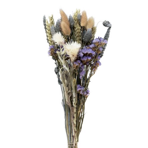 Bouquet di fiori secchi fiori di paglia spiaggia lilla viola 30 cm