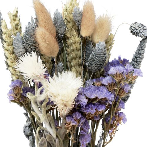 Prodotto Bouquet di fiori secchi fiori di paglia spiaggia lilla viola 30 cm