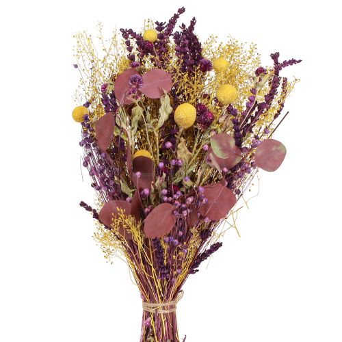 Prodotto Mazzo secco giallo viola verde craspedia eucalipto 53 cm 150 g