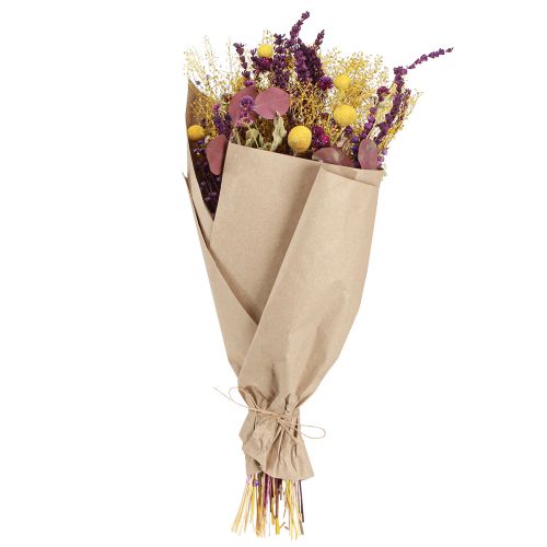 Prodotto Mazzo secco giallo viola verde craspedia eucalipto 53 cm 150 g