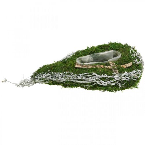 Floristik24 Fioriera muschio goccia, floristica vite commemorativa 40x20cm
