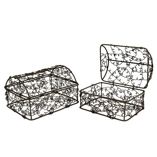 Floristik24 Filo metallico 7,5 cm x 10 cm / 9 cm x 12 cm Marrone set di 2