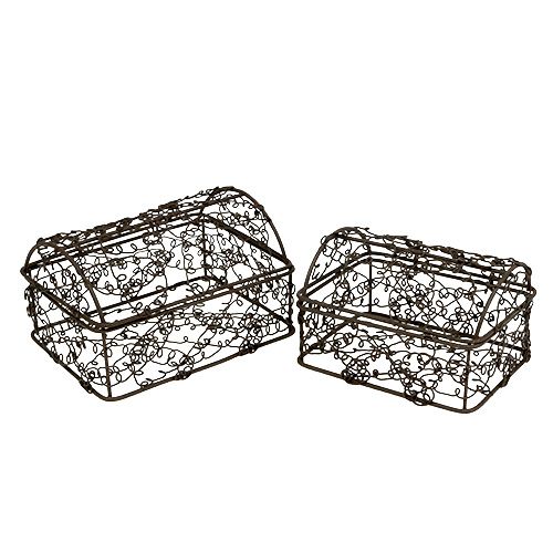 Floristik24 Filo metallico 7,5 cm x 10 cm / 9 cm x 12 cm Marrone set di 2