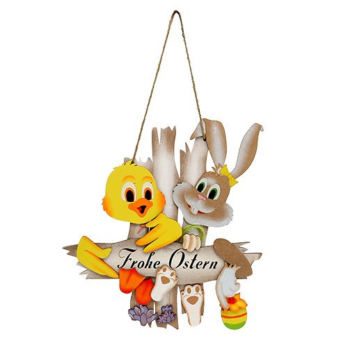 Floristik24 Targa per porta Buona Pasqua 28 cm x 32 cm
