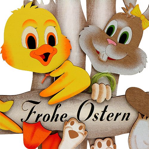 Floristik24 Targa per porta Buona Pasqua 28 cm x 32 cm