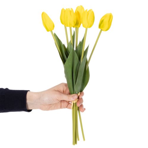 Prodotto Fiori di tulipano artificiali per una realistica decorazione primaverile in soggiorno o in ufficio, 40 cm, 7 pezzi