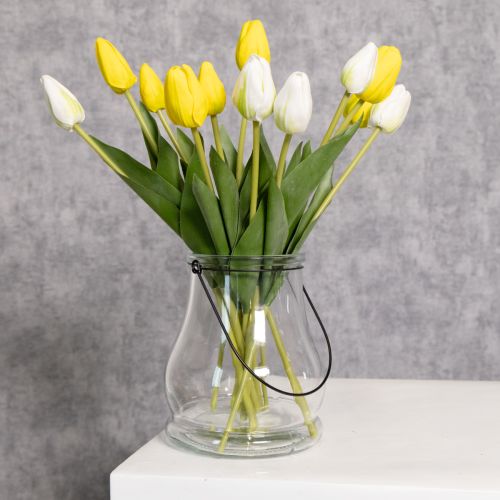 Prodotto Fiori di tulipano artificiali per una realistica decorazione primaverile in soggiorno o in ufficio, 40 cm, 7 pezzi