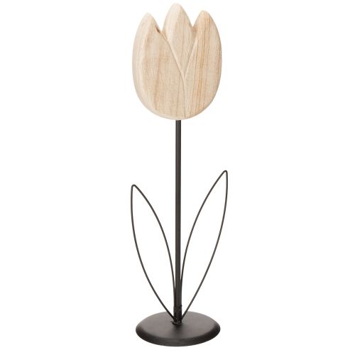 Figura decorativa a forma di tulipano su supporto per eleganti accenti in soggiorno, 47,5 cm