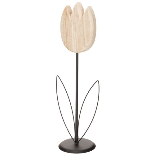 Prodotto Figura decorativa a forma di tulipano su supporto per eleganti accenti in soggiorno, 47,5 cm