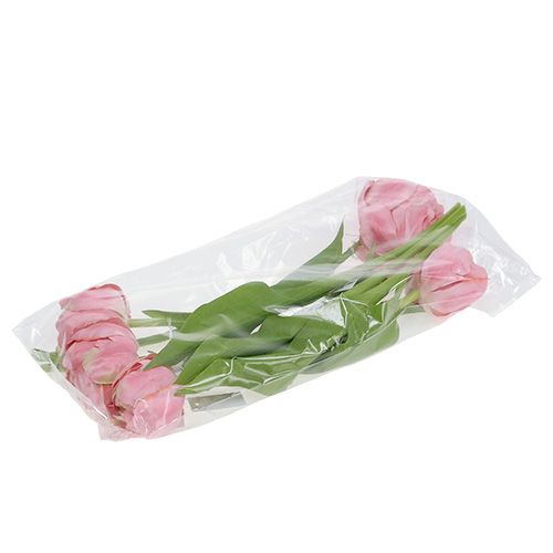 Floristik24 Tulipano rosa 37 cm 6 pezzi
