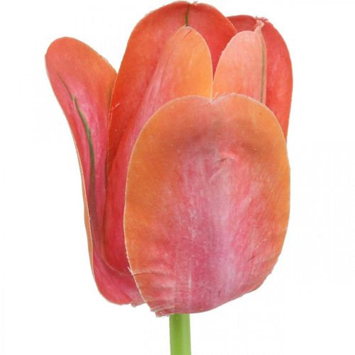 Prodotto Fiore artificiale tulipano rosso, arancione Fiore primaverile artificiale H67cm