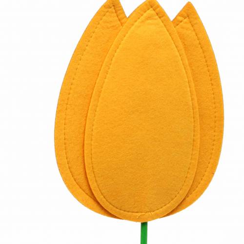 Prodotto Fiore di feltro tulipano giallo decorazione estiva H88cm