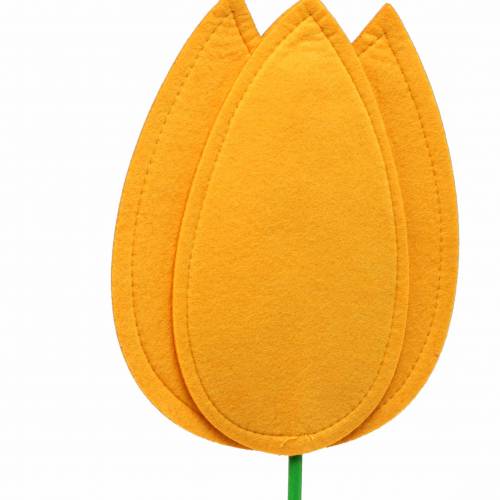 Floristik24 Fiore di feltro tulipano giallo decorazione estiva H88cm