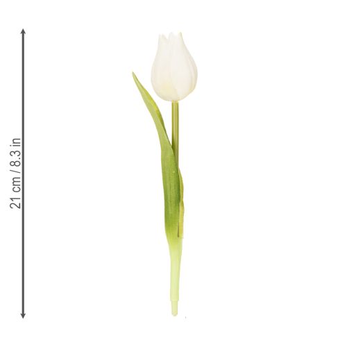 Prodotto Tulipano artificiale, decorazione realistica, fiore di seta resistente per la casa, 21 cm, 6 pezzi