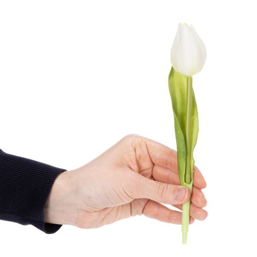 Prodotto Tulipano artificiale, decorazione realistica, fiore di seta resistente per la casa, 21 cm, 6 pezzi