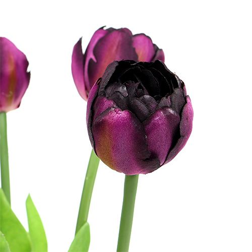 Floristik24 Bouquet di tulipani 43 cm viola