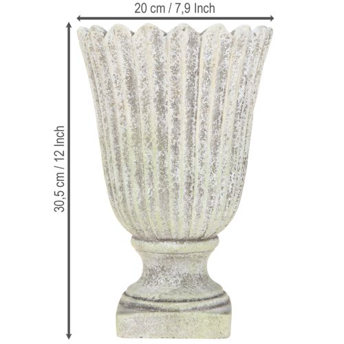Prodotto Vaso decorativo trofeo in pietra antica grigia Ø20cm H30,5cm