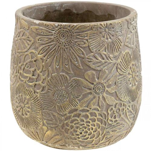 Floristik24 Fioriera fiori d&#39;oro vaso da fiori in ceramica Ø13,5cm H15cm