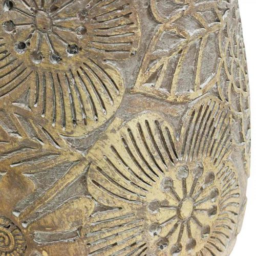 Floristik24 Fioriera fiori d'oro vaso da fiori in ceramica Ø17cm H19cm