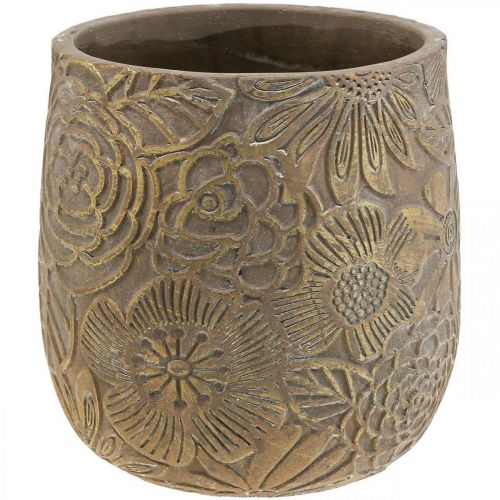 Fioriera fiori d&#39;oro vaso da fiori in ceramica Ø21cm H22.5cm