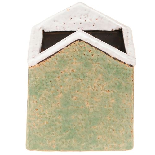 Prodotto Fioriera in ceramica Casa dell&#39;Avvento Bianco Menta 10×10×12cm