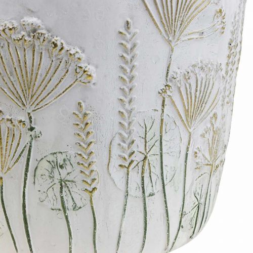 Prodotto Fioriera Vaso da fiori in ceramica oro bianco Ø17,5cm H16,5cm