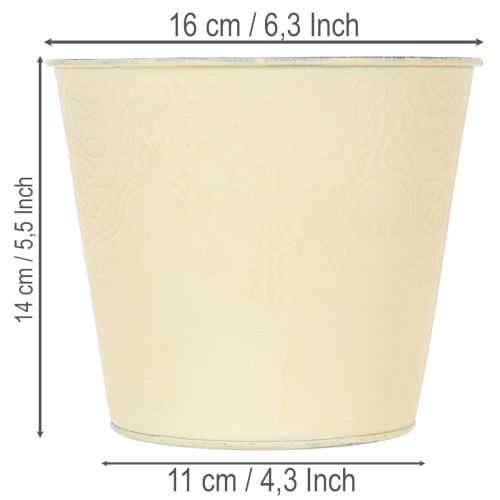 Prodotto Vaso in metallo, giallo pastello, Ø16cm H14cm