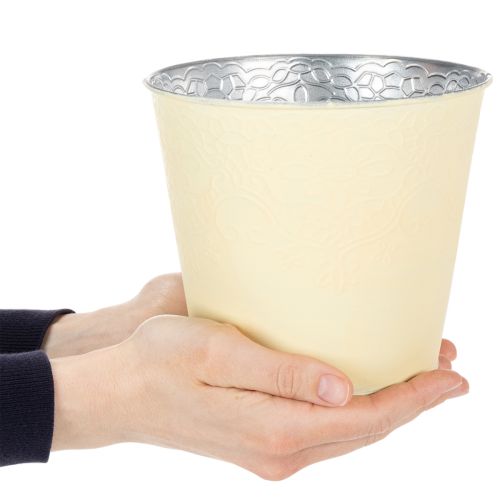 Prodotto Vaso in metallo, giallo pastello, Ø16cm H14cm