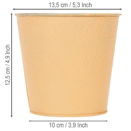 Prodotto Vaso in metallo, arancione pastello, Ø13,5 cm H12,5 cm