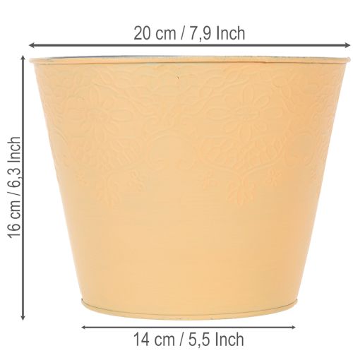 Prodotto Vaso in metallo, arancione pastello, Ø20cm H16cm
