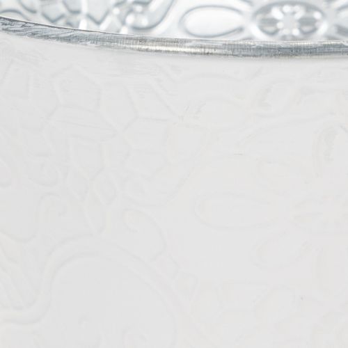 Prodotto Vaso in metallo, bianco pastello, Ø16cm H14cm