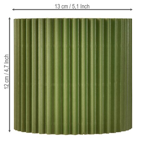 Prodotto Vaso da fiori in carta verde scuro Ø13cm H12cm 4 pezzi