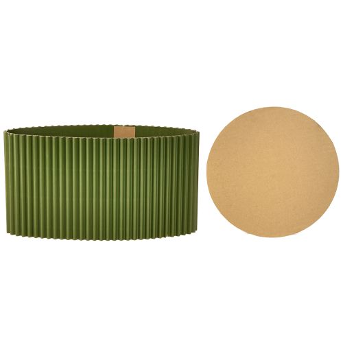Prodotto Vaso da fiori in carta verde scuro Ø19cm H14cm 3 pezzi