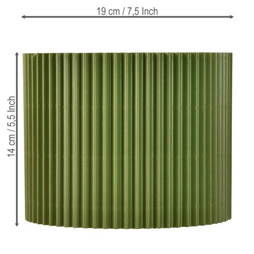 Prodotto Vaso da fiori in carta verde scuro Ø19cm H14cm 3 pezzi