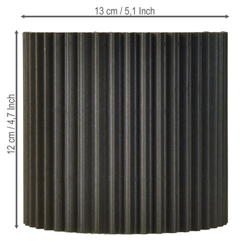 Prodotto Vaso da fiori in carta nera Ø13cm H12cm 4 pezzi