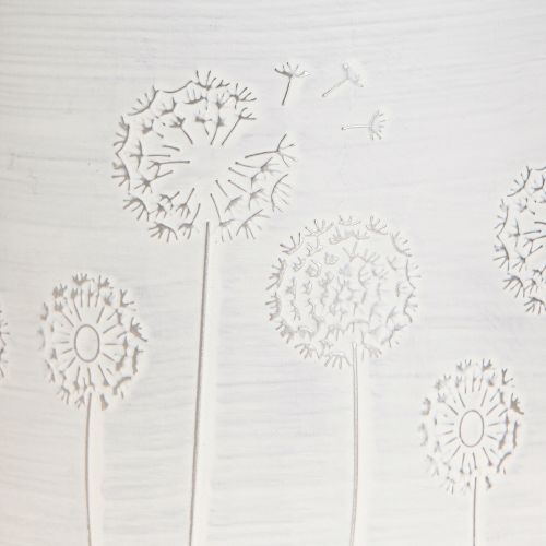 Prodotto Fioriera Dente di Leone in Metallo Bianco Ø15,5cm H15,5cm