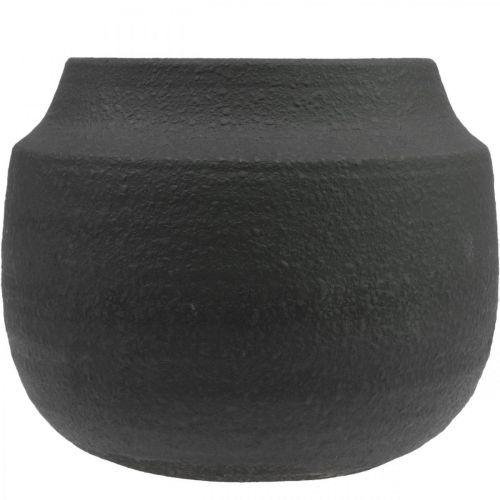 Floristik24 Fioriera vaso da fiori in ceramica nera Ø27cm H23cm