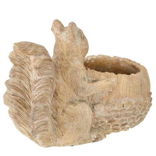 Prodotto Fioriera con decorazione in pietra fusa a forma di scoiattolo 26×14×19cm