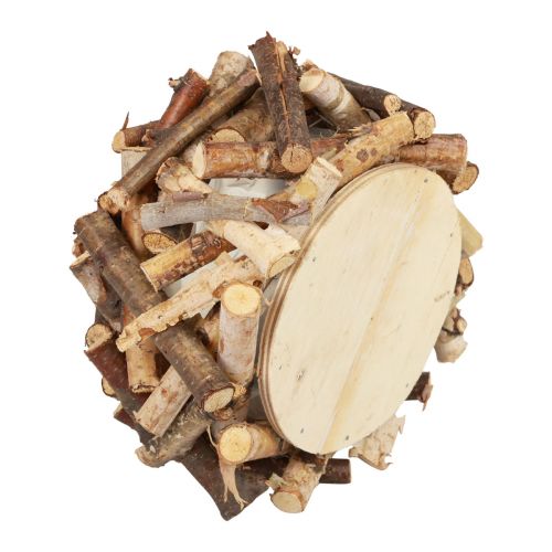 Floristik24 Fioriera in legno vaso da fiori decorazione in legno naturale H10,5 cm Ø10 cm