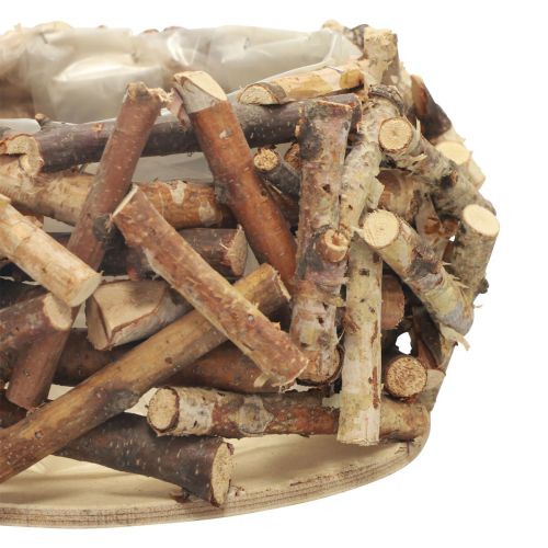 Floristik24 Fioriera in legno vaso da fiori in legno vaso per piante natura Ø23cm H13cm