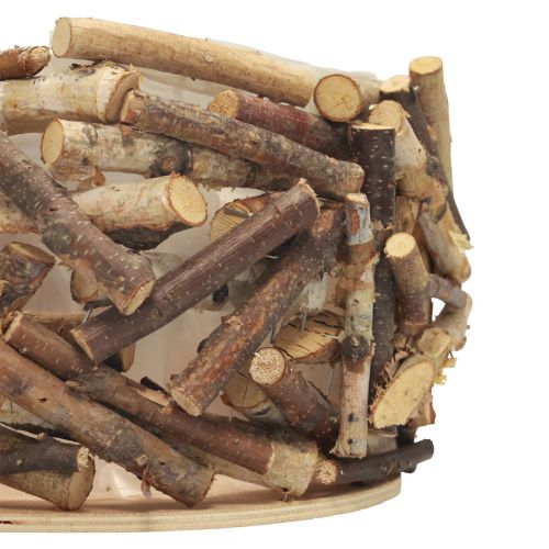 Floristik24 Fioriera in legno, fioriera, fioriera rotonda Ø30cm H18cm