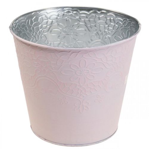 Prodotto Fioriera fioriera in metallo rosa pastello Ø13,5cm H12,5cm